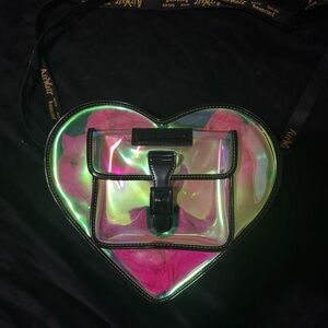 Dr. Martens Heart Shaped Iridescent Transparent Backpack/Crossbody Bag